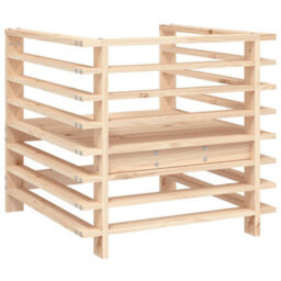 Garden Chairs 2 Pcs Solid Wood Pine - Cushion Not Included - thumbnail 6