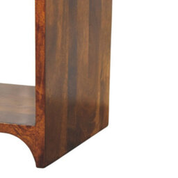 Artisan Furniture Solid Wood Newton Mini Chestnut Nightstand With A Drawer And Open Shelf - thumbnail 8