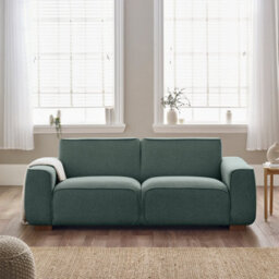 Furnitureboxuk Petra 3-Seater Sofa With Meranti Wood Frame Upholstered In Green Eco Recycled Fabric - thumbnail 2