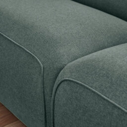 Furnitureboxuk Petra 3-Seater Sofa With Meranti Wood Frame Upholstered In Green Eco Recycled Fabric - thumbnail 4