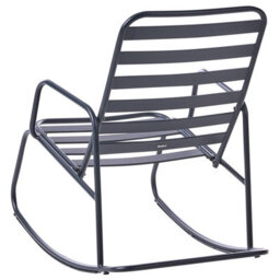 Beliani Garden Rocking Chair Turi Metal Black - thumbnail 5
