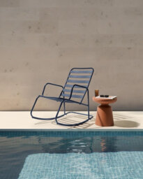 Beliani Garden Rocking Chair Turi Metal Black - thumbnail 2