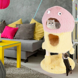 Cat Tree Cute Monster Themed Cat Tower W/ 2 Private Condos - thumbnail 4