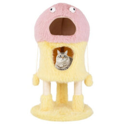 Cat Tree Cute Monster Themed Cat Tower W/ 2 Private Condos - thumbnail 1