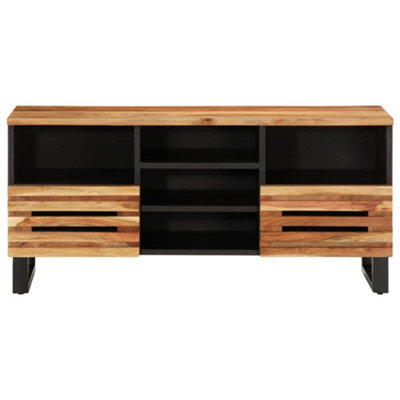 Berkfield Industrial Tv Cabinet 100X34X46 Cm Solid Wood Acacia