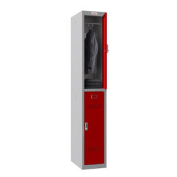 Phoenix Safe Company Phoenix Pl Series Pl1230Gre 1 Column 2 Door Personal Locker Grey Body/red Doors With Electronic Locks - thumbnail 2