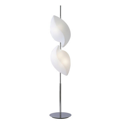 Luminosa Lighting Luminosa Natura Floor Lamp 4 Light E27 Indoor, Polished Chrome/opal White - image 1