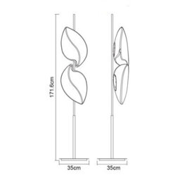 Luminosa Lighting Luminosa Natura Floor Lamp 4 Light E27 Indoor, Polished Chrome/opal White - thumbnail 8