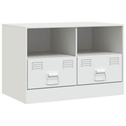 Berkfield Sturdy Tv Cabinet White 67X39X44 Cm Steel