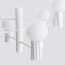 Luminosa Lighting Luminosa Halo Multi Arm Pendant Ceiling Light White 6X G9 - thumbnail 5
