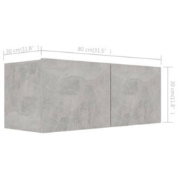 Berkfield Practical 5 Piece Tv Cabinet Set Concrete Grey Engineered Wood - thumbnail 7