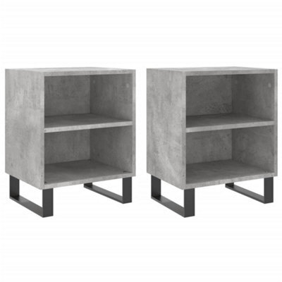 Berkfield Elegant Bedside Cabinets 2 Pcs Concrete Grey 40X30X50 Cm Engineered Wood - image 1