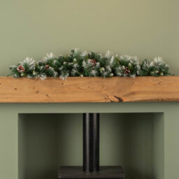 Samuel Alexander 90Cm (3Ft) Frosted Glacier Christmas Swag With Pine Cones - thumbnail 2