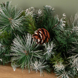 Samuel Alexander 90Cm (3Ft) Frosted Glacier Christmas Swag With Pine Cones - thumbnail 3