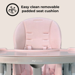 My Babiie Mbhc9 Luxe Highchair From Birth - Pink & Grey - thumbnail 7