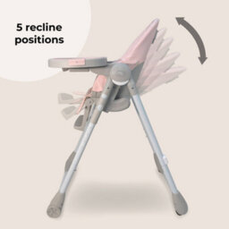 My Babiie Mbhc9 Luxe Highchair From Birth - Pink & Grey - thumbnail 6