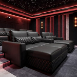 Valencia Pisa Top Grain Nappa 11000 Leather Lounge Sectional Three Seats Sofa With 2 Ottomans Black Removable Cushions - thumbnail 5