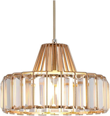 Nordic Crystal Pendant Lamp Gold Glass Pendant Light Luxury E26 - image 1