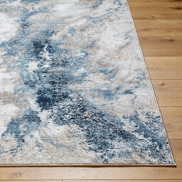 Livabliss Allegro-Abstract Blue Grey Brown Modern Marble Living Dining Bedroom Rug 160 X 213 Cm Easy Care, Non Shedding - thumbnail 5