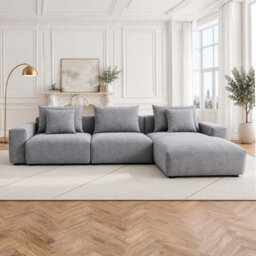 Furnishings For Less UK Mayfield Grey Universal Corner Sofa With Reversible Chaise - thumbnail 4