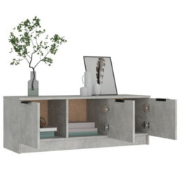 Berkfield Classic Tv Cabinet Concrete Grey 102X35X36.5 Cm Engineered Wood - thumbnail 4