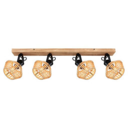 Luminosa Lighting Luminosa Valli Ceiling Spotlight Bar Dark Brown 4X E27 - thumbnail 3
