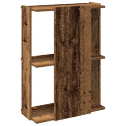 Berkfield Elegant Bookcase 3-Tier Old Wood 60X30X80 Cm Engineered Wood - thumbnail 6