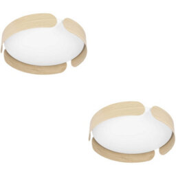 Loops 2 Pack Stylish Brown 40Cm Led Round Ceiling Light For Modern Indoor Spaces