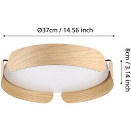 Loops 2 Pack Stylish Brown 40Cm Led Round Ceiling Light For Modern Indoor Spaces - thumbnail 4