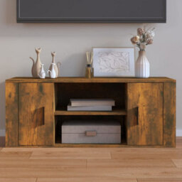 Walplus Tv Cabinet Smoked Oak 100X35X40 Cm Engineered Wood - thumbnail 1
