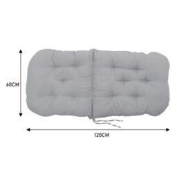 Living And Home Light Grey Garden Bench Swing Chair Seat Pad Cushion Sun Lounger Cushion Chair Seat Pad For Indoor Outdoor L 120 Cm X W 60 Cm - thumbnail 9