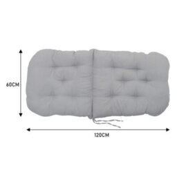 Living And Home Light Grey Garden Bench Swing Chair Seat Pad Cushion Sun Lounger Cushion Chair Seat Pad For Indoor Outdoor L 120 Cm X W 60 Cm - thumbnail 6