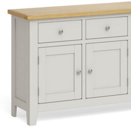 Lundy Large Grey Oak Sideboard Cabinet Fully Assembled - By Roseland Furniture - thumbnail 2