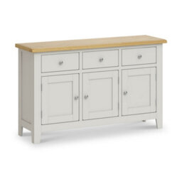 Lundy Large Grey Oak Sideboard Cabinet Fully Assembled - By Roseland Furniture - thumbnail 1