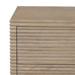 Wyld Haus Mandarina Weathered Oak Ribbed 4-Drawer Chest, Contemporary Wood Dresser - thumbnail 7