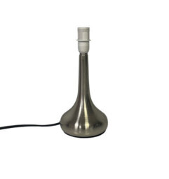 Brushed Silver Touch Table Lamp With Cream Shade Single Modern Bedside Light Led Compatible - thumbnail 4