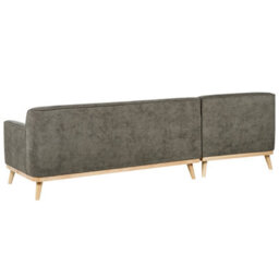 Beliani Corner Sofa 3 Seater Simos Corduroy Dark Green Right Hand - thumbnail 6