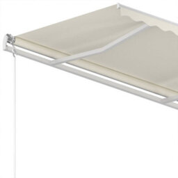 Berkfield Manual Retractable Awning 350X250 Cm Cream - thumbnail 5