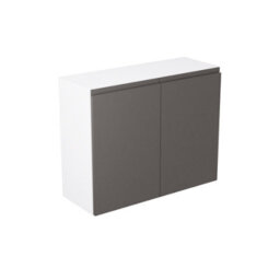 Kitchen Kit Wall Unit 900mm W/ J-Pull Cabinet Door - Super Gloss Graphite - thumbnail 1