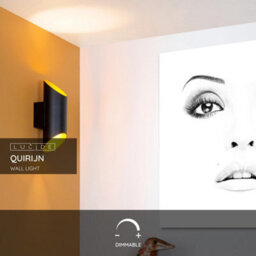 Lucide Quirijn Modern Up Down Wall Light 10Cm - 1Xg9 - Black - thumbnail 2