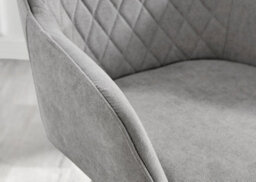 Furniturebox Uk Leonardo Glass And Chrome Metal Dining Table And 6 Light Grey Falun Fabric Silver Leg Chairs - thumbnail 7