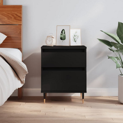 Berkfield Bedside Cabinet Black 40X35X50 Cm Engineered Wood - image 1