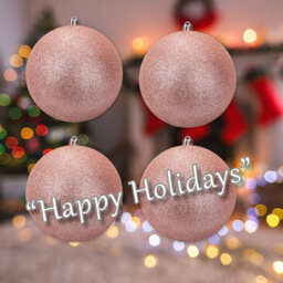 Christmas Bauble Decoration Hanging Tree Ornament X 4 7Cm Rose Gold - thumbnail 4
