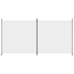 Berkfield 2-Panel Room Divider White 348X180 Cm Fabric - thumbnail 3