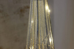 3Pc Christmas Tree Decoration Cone Set Gold Pre-Lit Led Xmas Home Festive Decor - thumbnail 4