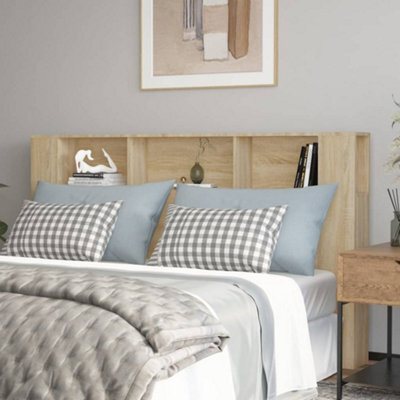 Berkfield Headboard Cabinet Sonoma Oak 180X18.5X104.5 Cm - image 1