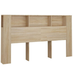 Berkfield Headboard Cabinet Sonoma Oak 180X18.5X104.5 Cm - thumbnail 2