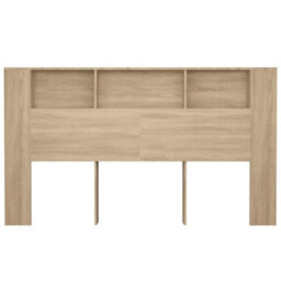 Berkfield Headboard Cabinet Sonoma Oak 180X18.5X104.5 Cm - thumbnail 4