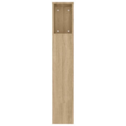 Berkfield Headboard Cabinet Sonoma Oak 180X18.5X104.5 Cm - thumbnail 5