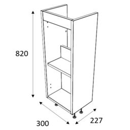 Matt Pink Freestanding Single Bathroom Cabinet (H) 820mm (W) 300mm (D) 24.5Cm - thumbnail 2